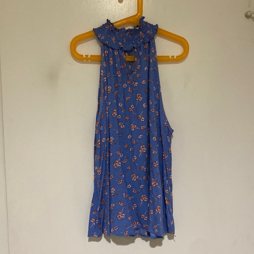 Floral high neck tank